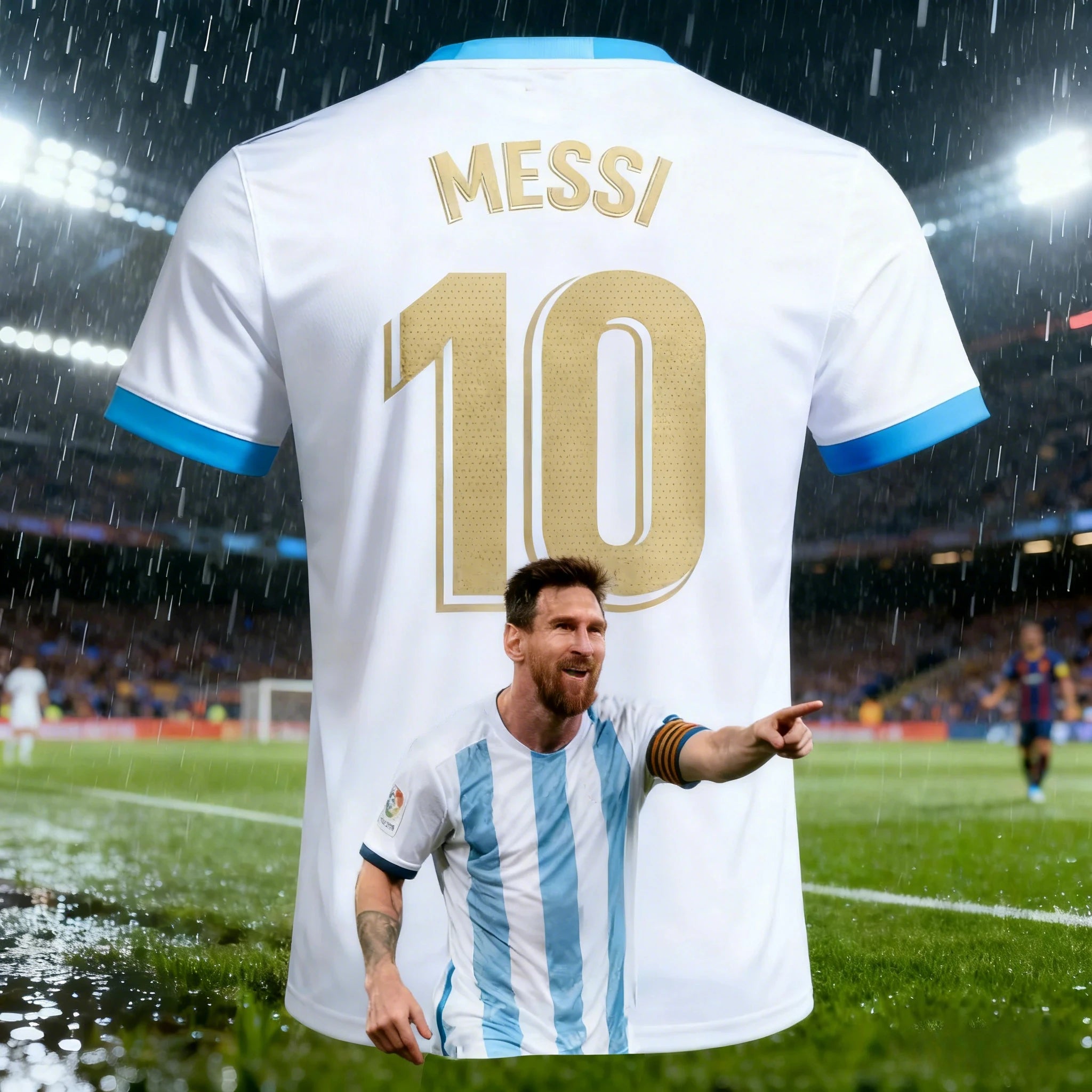 Camisa Masculina Esportiva T-Shirt Astro do Futebol Messi