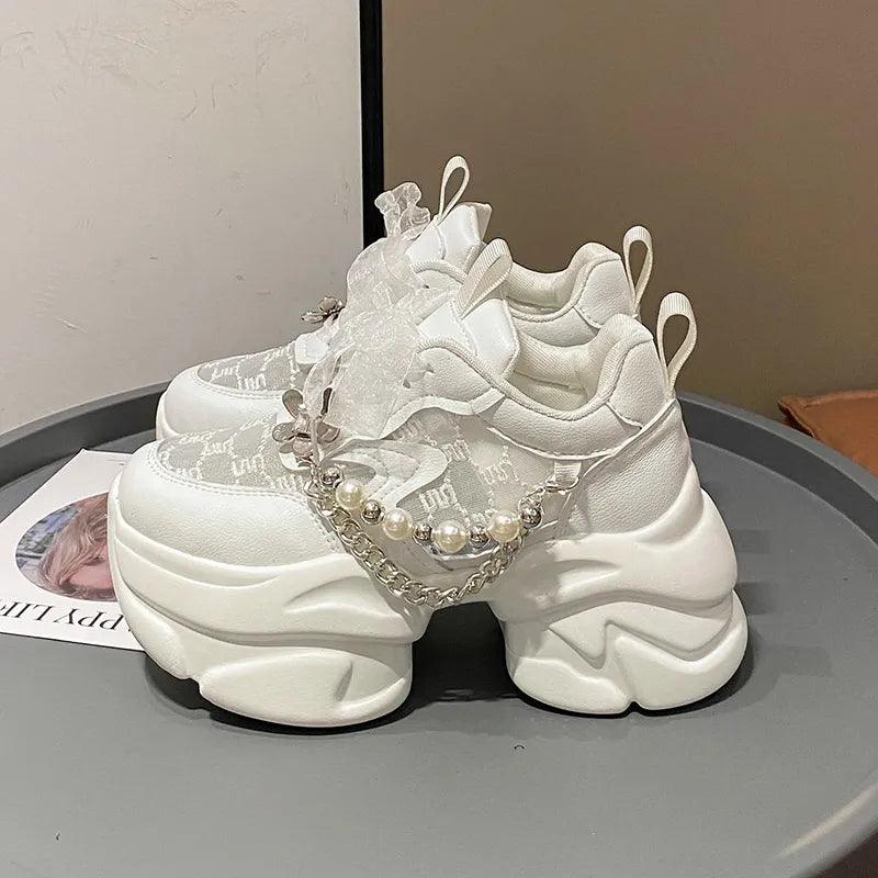 Tênis Feminino Valora em Malha com Plataforma de 7 cm