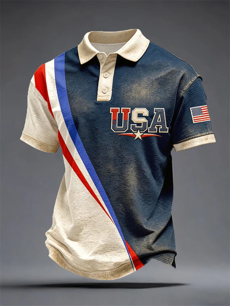 Camisa Polo Masculina Estampada Estandor