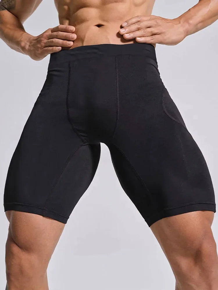 Short Masculino Elástico de Musculação e Corrida com Compressão