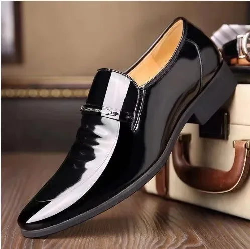 Sapato Masculino Oxford de Luxo em Couro Envernizado Respirável by Loja Bruna Modas