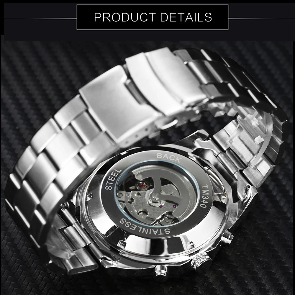 Relógio Masculino Skeleton Gearline