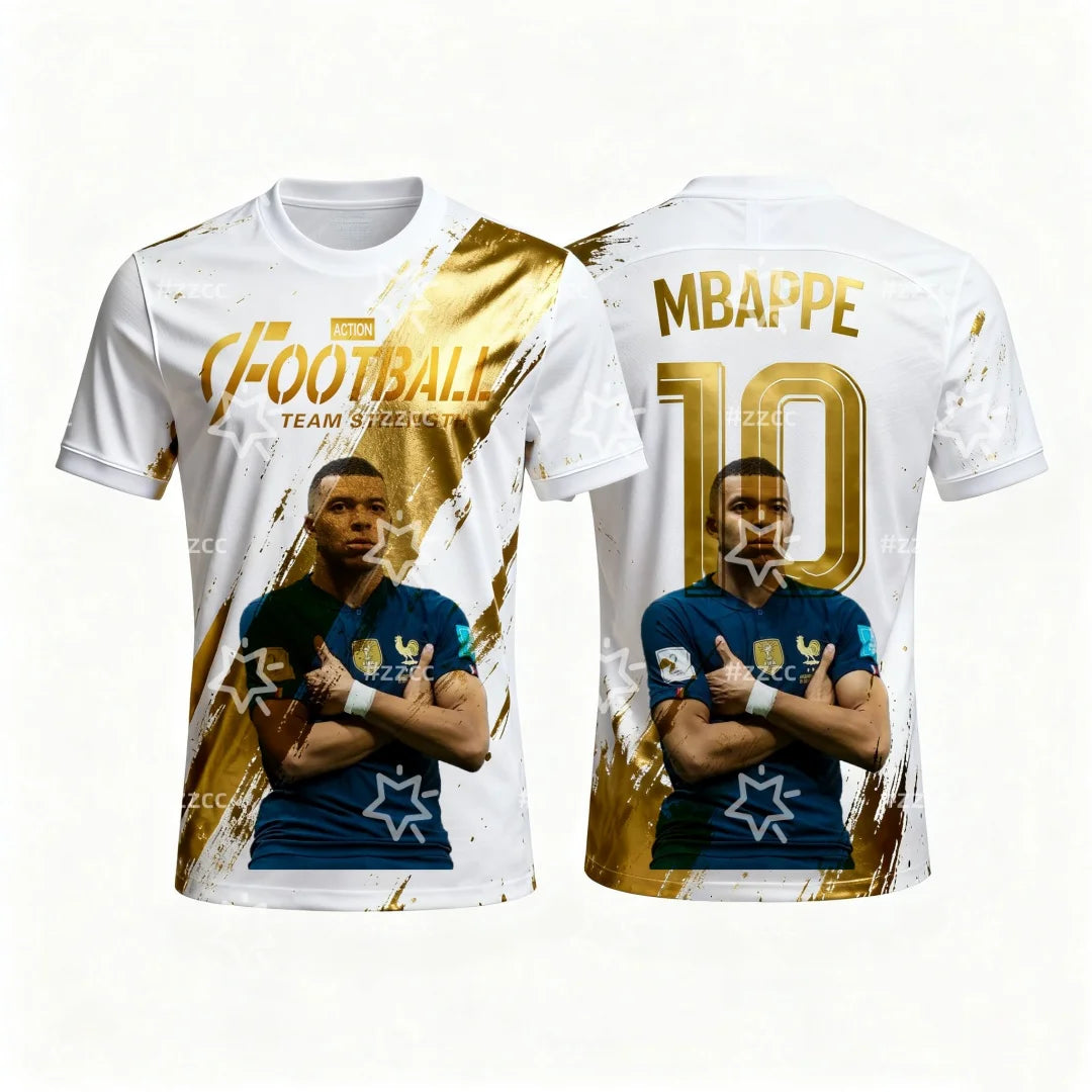 Camisa Masculina Esportiva T-Shirt com Estampa 3D e Secagem Rápida