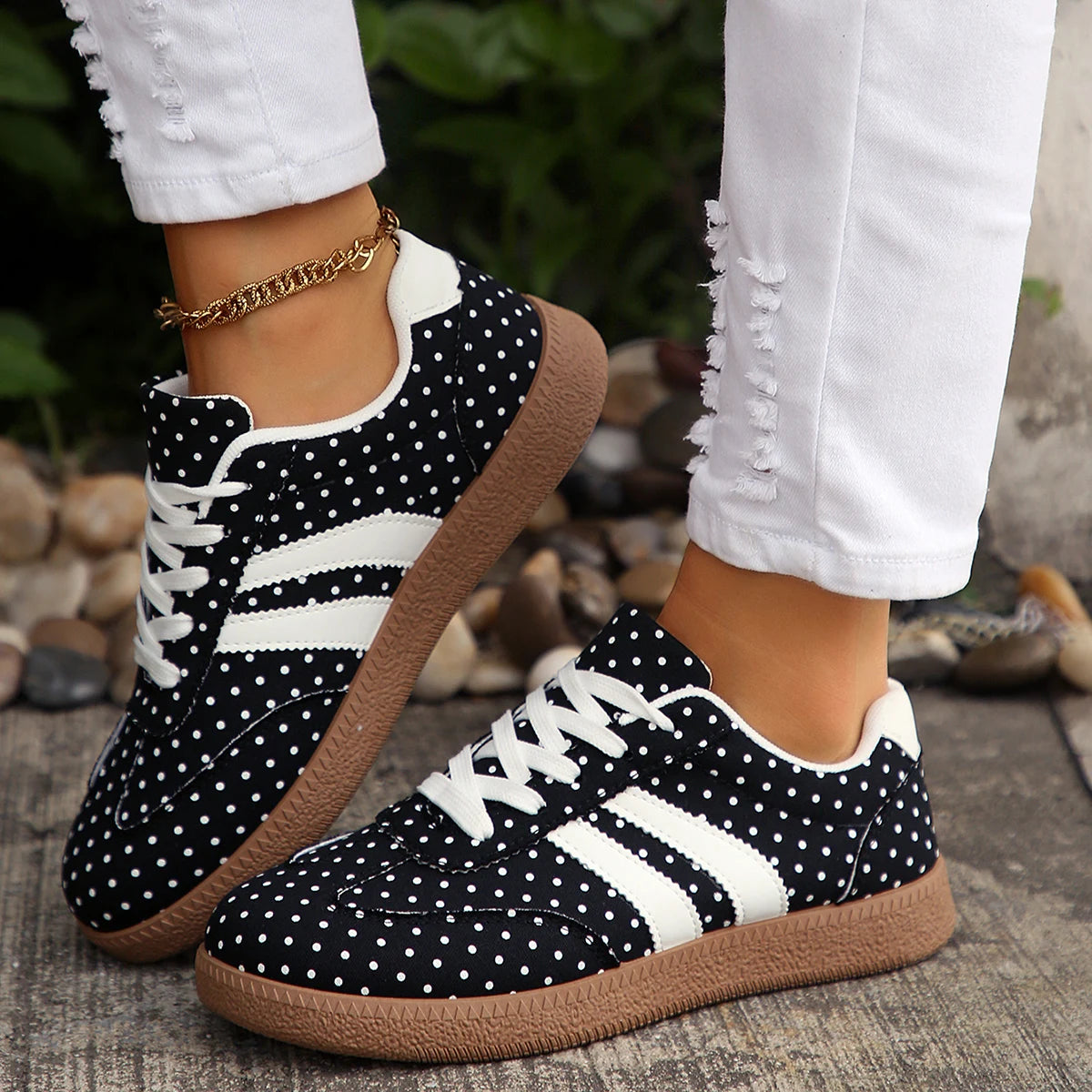 Tênis Feminino Casual Em Lona Confortável Antiderrapante