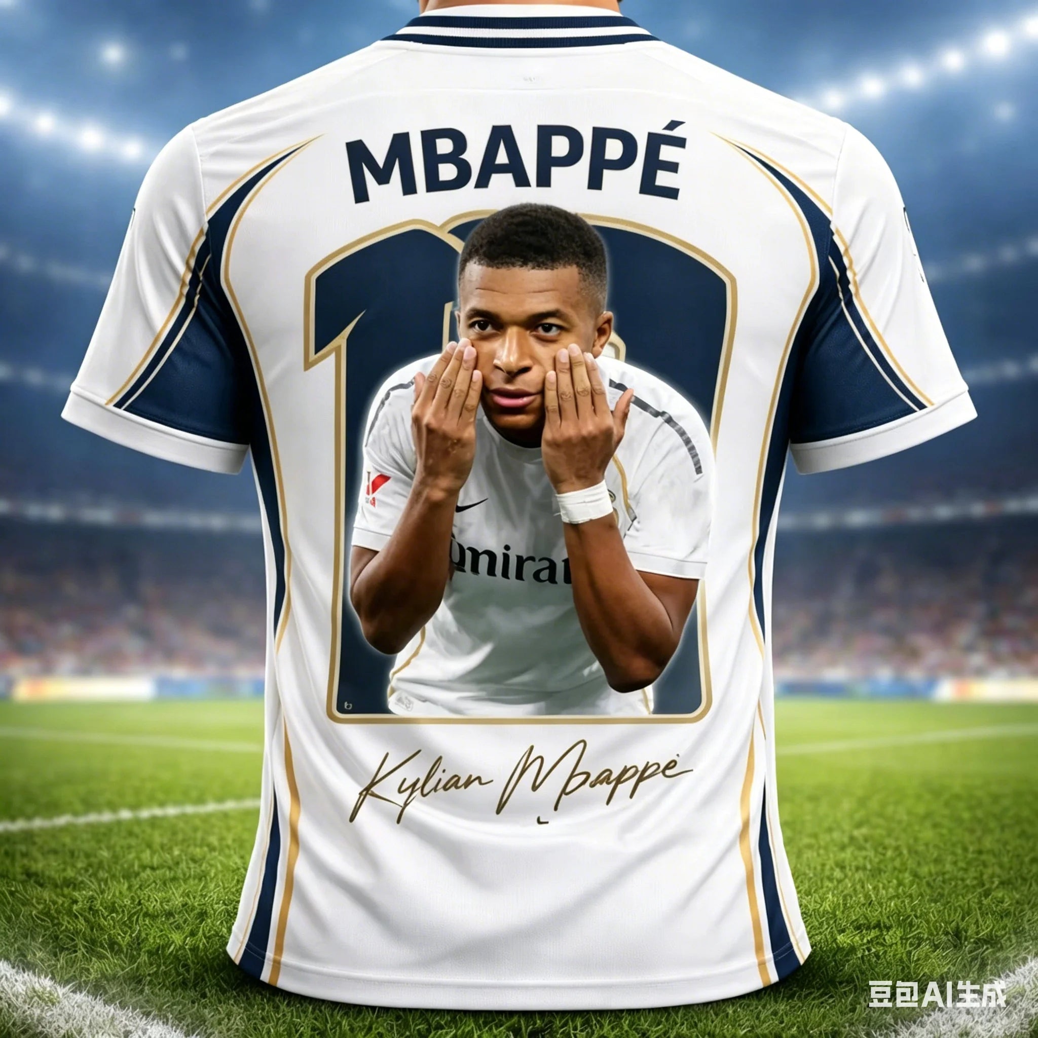Camisa Masculina Sportwear com Estampa 3d Superestrela Mbappé