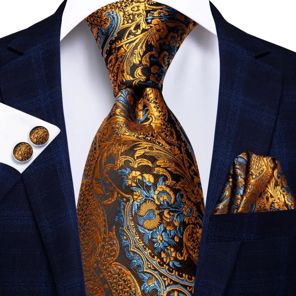 Gravata Masculina Luxo de Seda Elegante