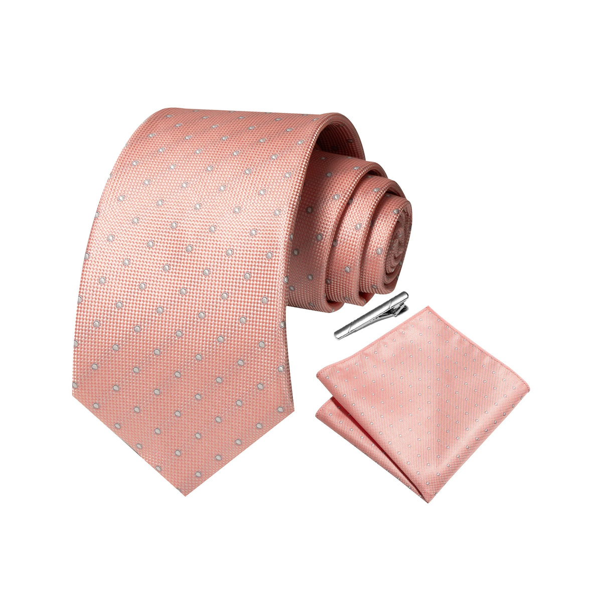 Gravata Masculina Poliéster com Estampa Paisley com Lenço de Bolso