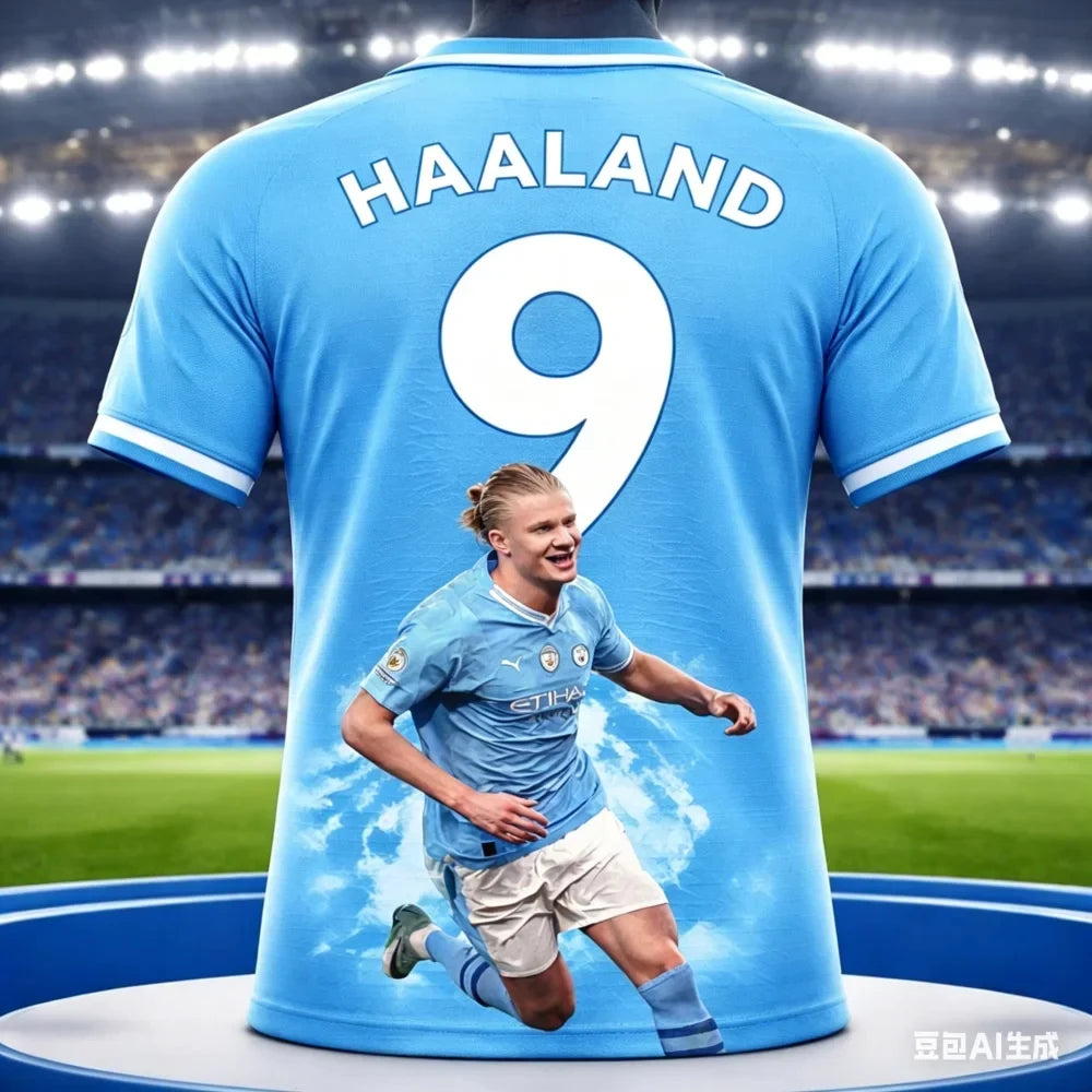 Camisa Masculina Esportiva T-Shirt Estampa 3D Haaland