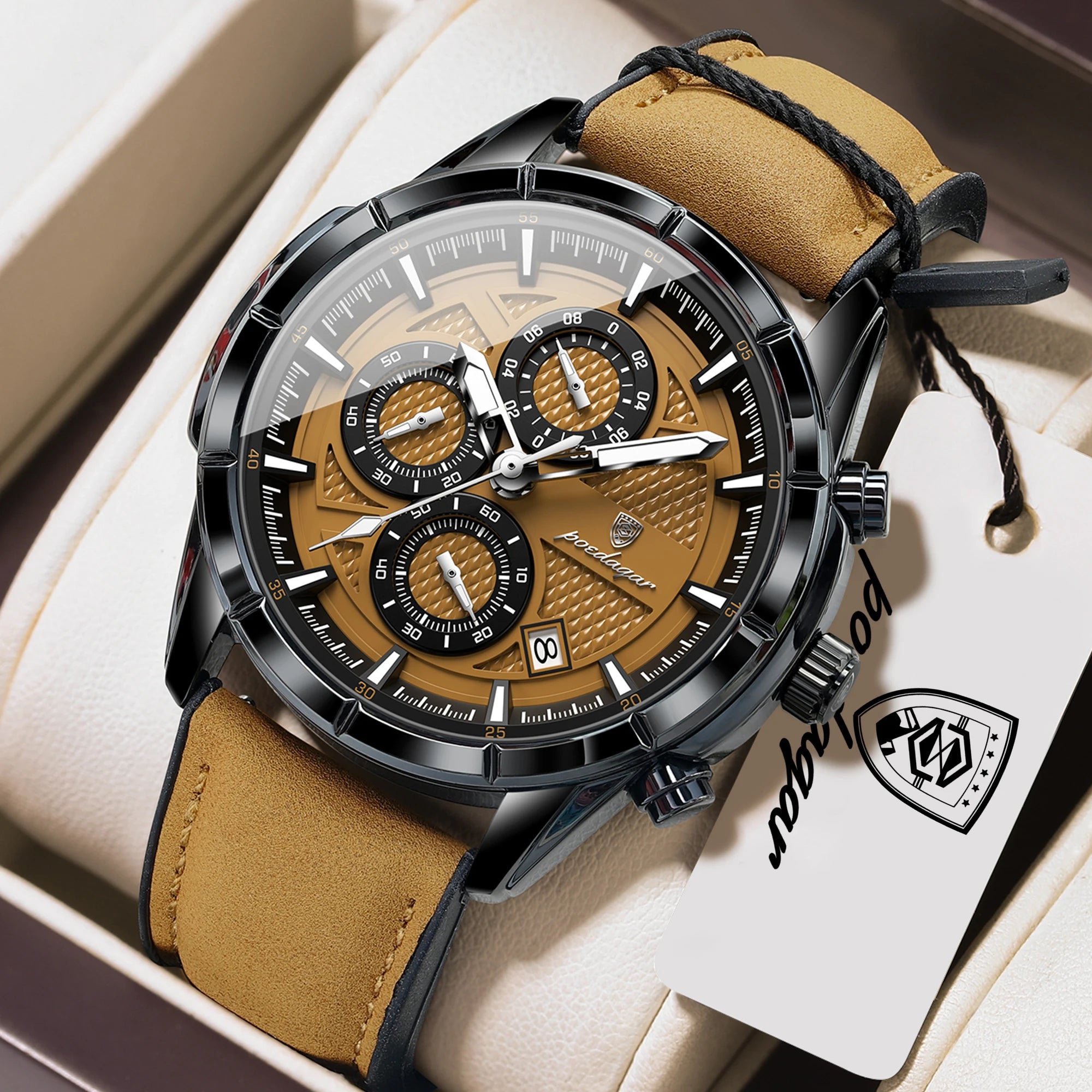 Relógio Masculino Vintage Noir Chrono