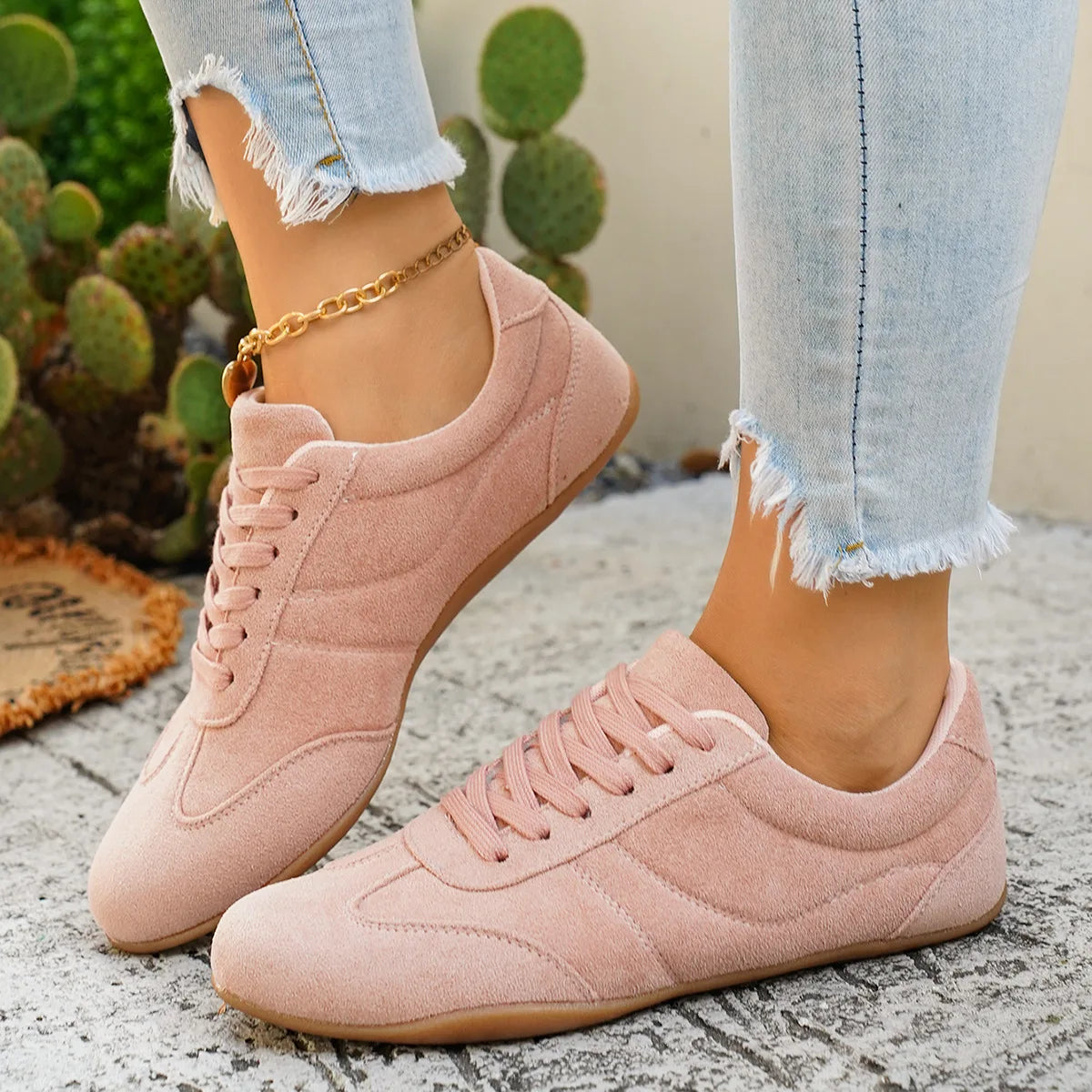 Tênis Feminino Casual Confortável Antiderrapante Durável Solado Plano