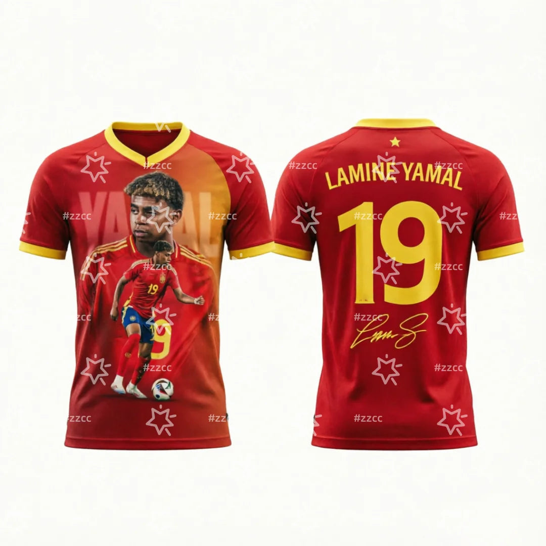 Camisa Masculina Esportiva Edição Comemorativa Lamine Yamal