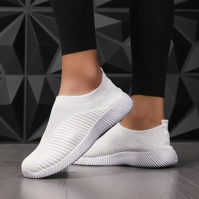 Tênis Feminino Casual Malha Respirável Leve Para Caminhada E Corrida