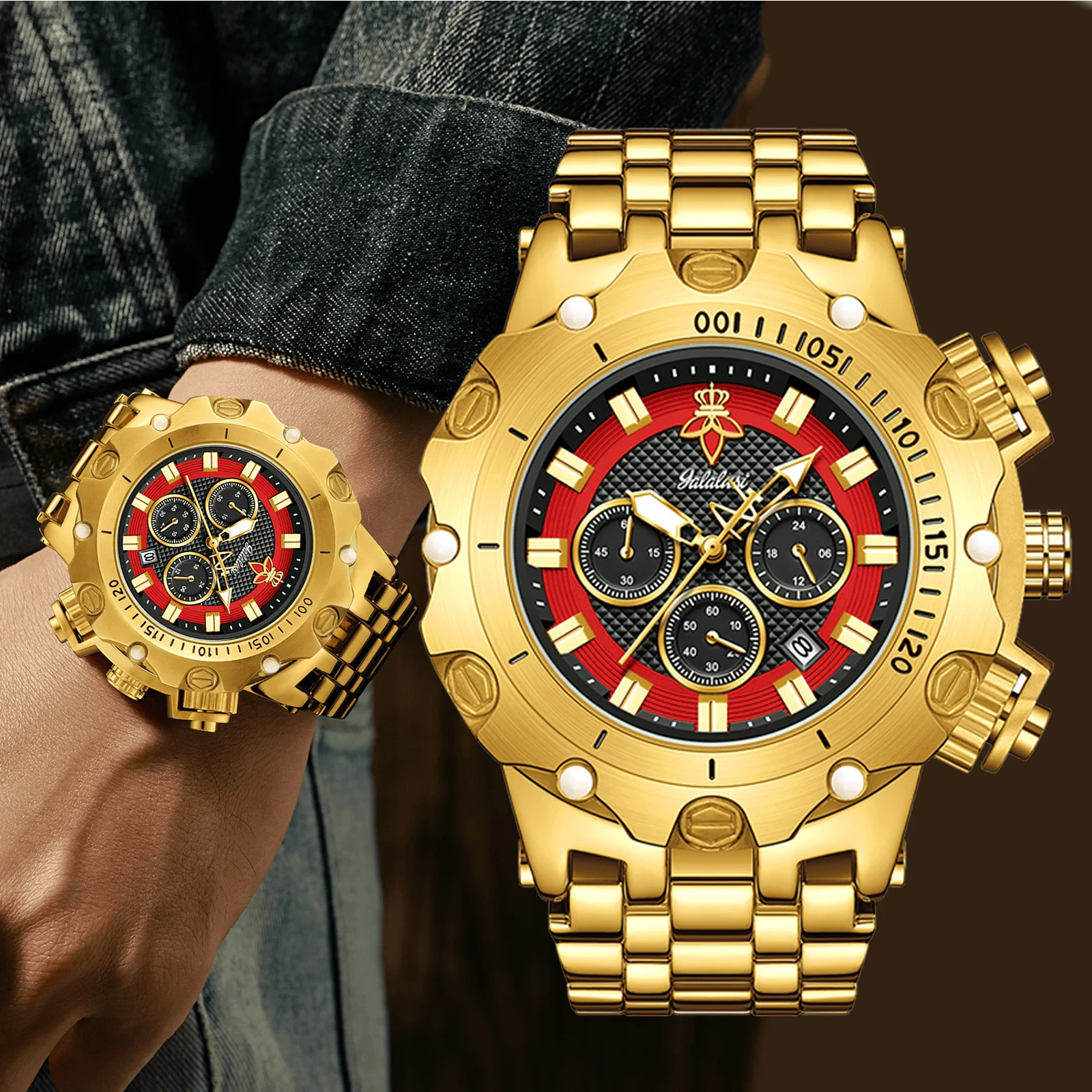 Relógio Masculino de Luxo CrownStrike