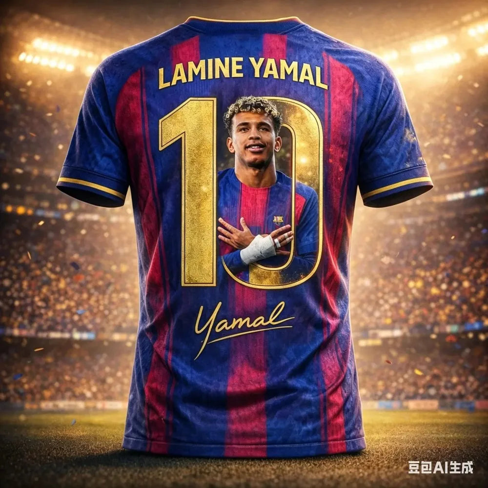 Camisa Masculina Esportiva T-Shirt Estampa 3D Superestrela Lamine Yamal