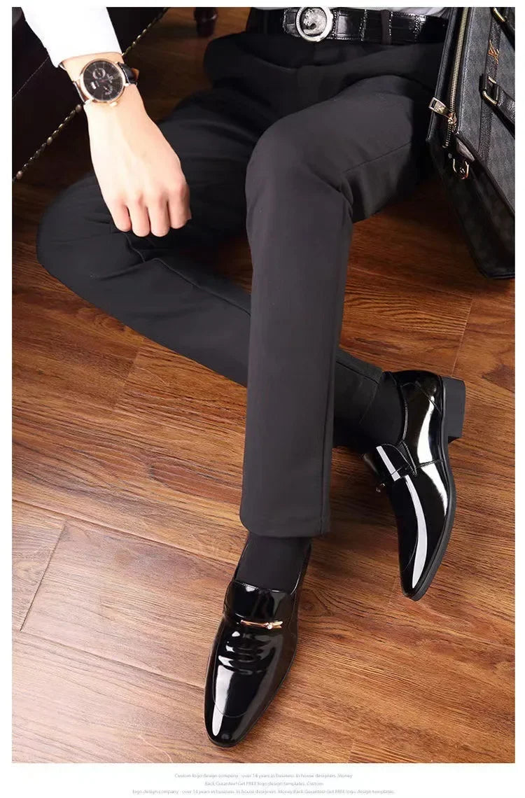 Sapato Masculino Oxford de Couro Envernizado by Loja Bruna Modas