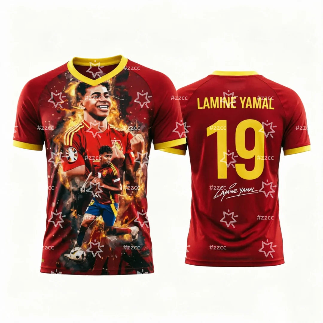 Camisa Masculina Esportiva Edição Comemorativa Lamine Yamal