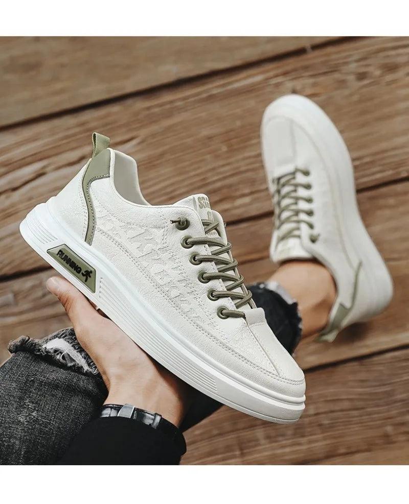 Tênis Casual Masculino de Couro PU com Conforto e Estilo