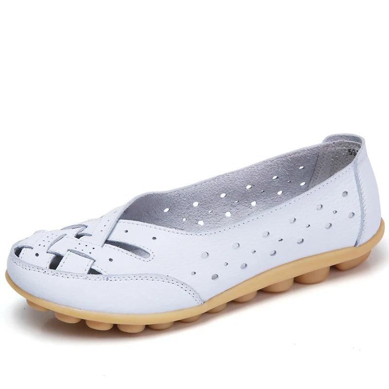 Mocassim Feminino Liora em Couro Rachado