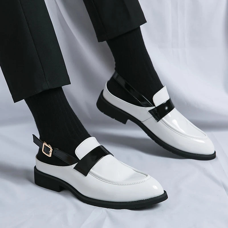 Sapato Masculino Mule Social Couro Envernizado by Loja Bruna Modas