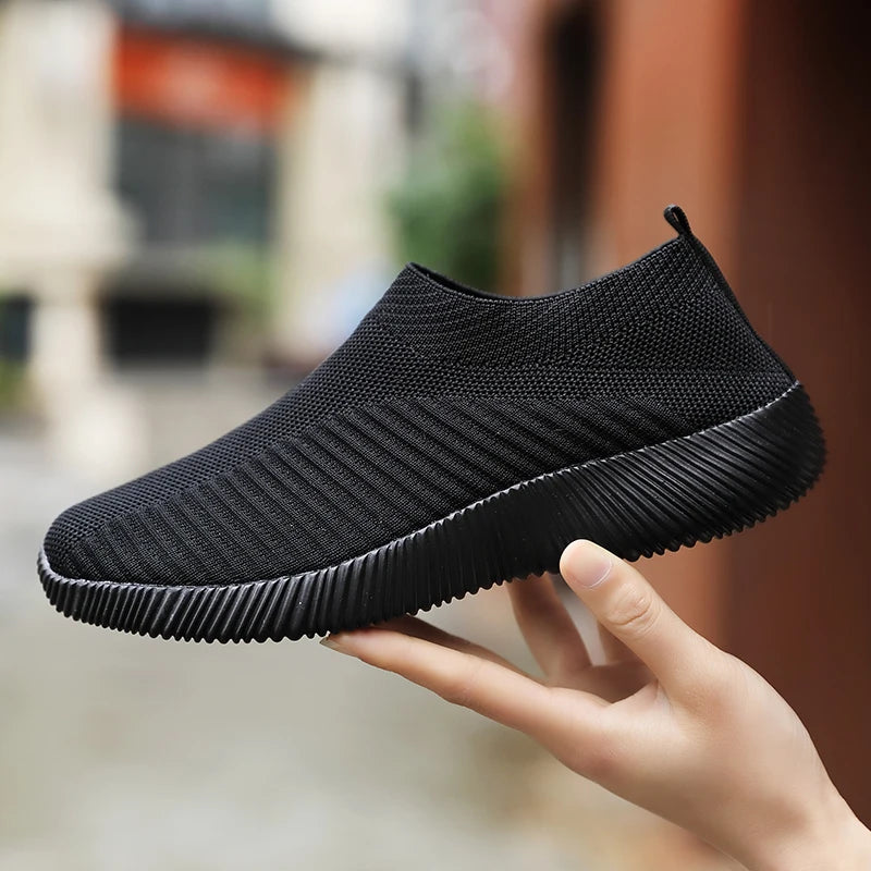 Tênis Feminino Casual Malha Respirável Leve Para Caminhada E Corrida
