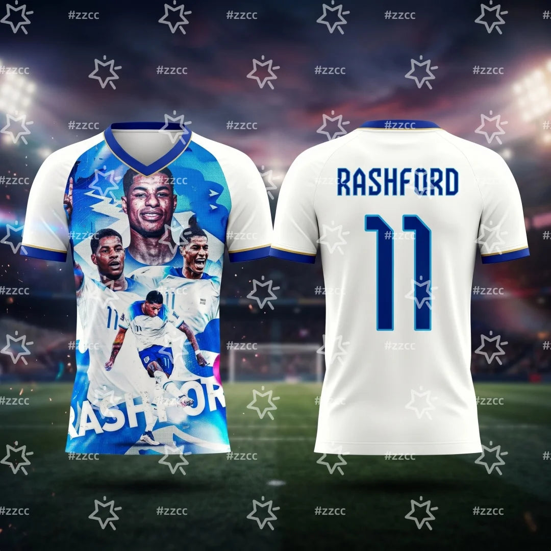 Camisa Masculina Esportiva Estampa 3D Rashford 11