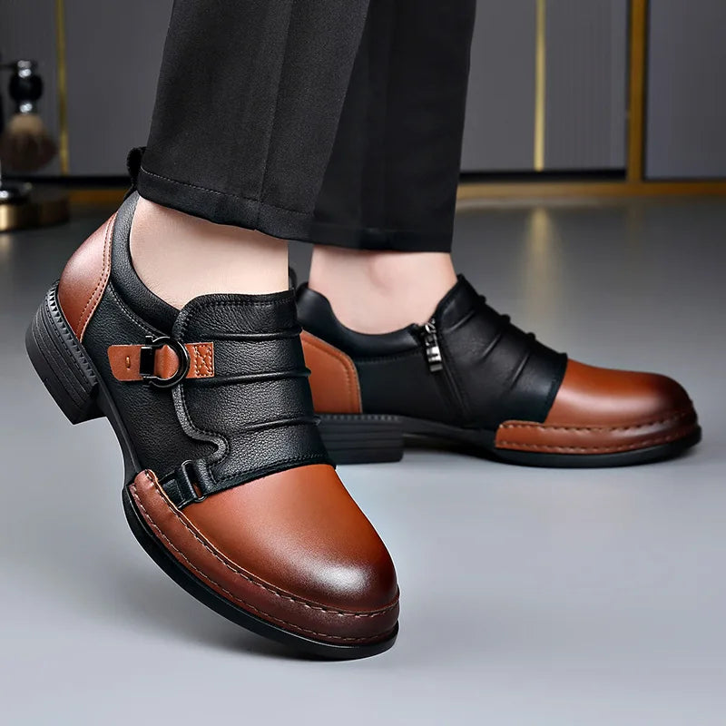 Bota Masculina de Couro com Zíper Ravencroft
