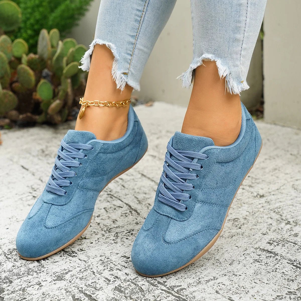 Tênis Feminino Casual Confortável Antiderrapante Durável Solado Plano