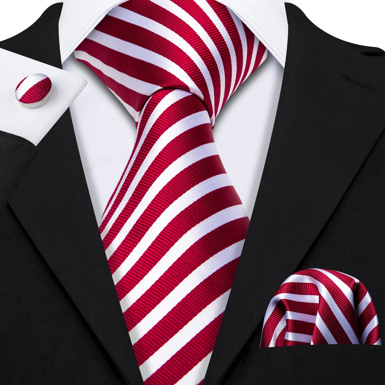 Kit de Gravata Masculina de Luxo em Seda Jacquard RoyalTie Set™
