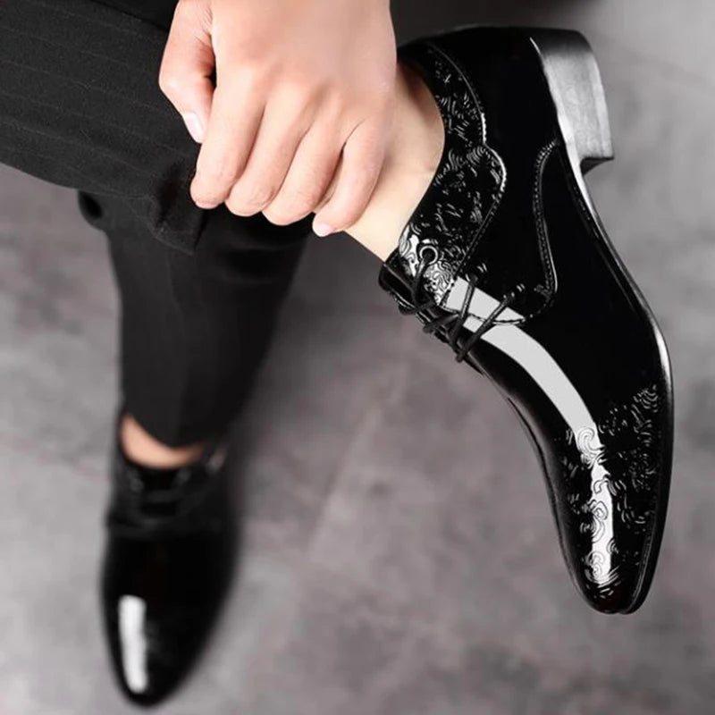Sapato Social Masculino Brogue Brilhante by Loja Bruna Modas