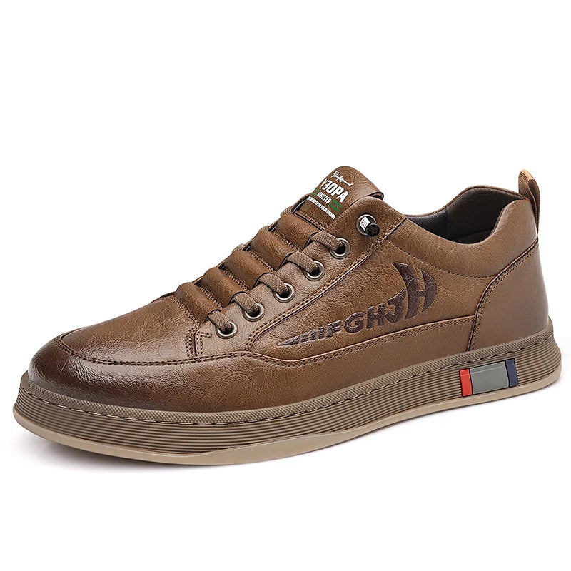 Sapato Masculino Casual de Couro PU Antiderrapante by Loja Bruna Modas
