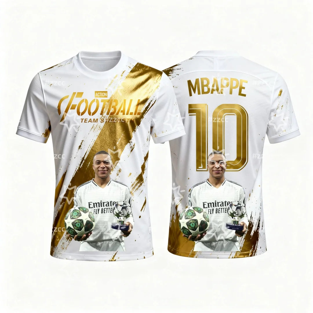 Camisa Masculina Esportiva T-Shirt com Estampa 3D e Secagem Rápida