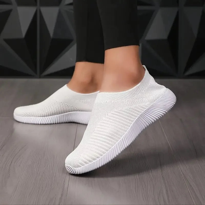 Tênis Feminino Casual Malha Respirável Leve Para Caminhada E Corrida