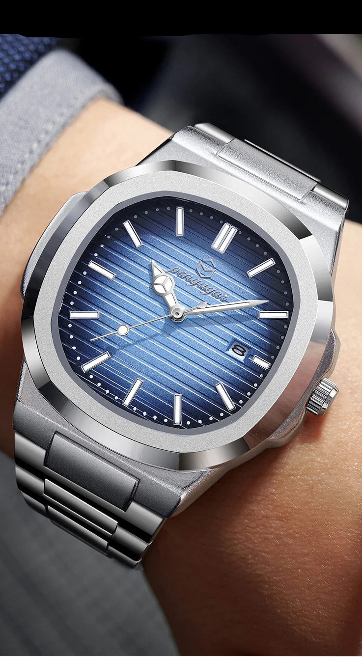 Relógio Masculino de Luxo À Prova D'água SilverLuxury by Loja Bruna Modas