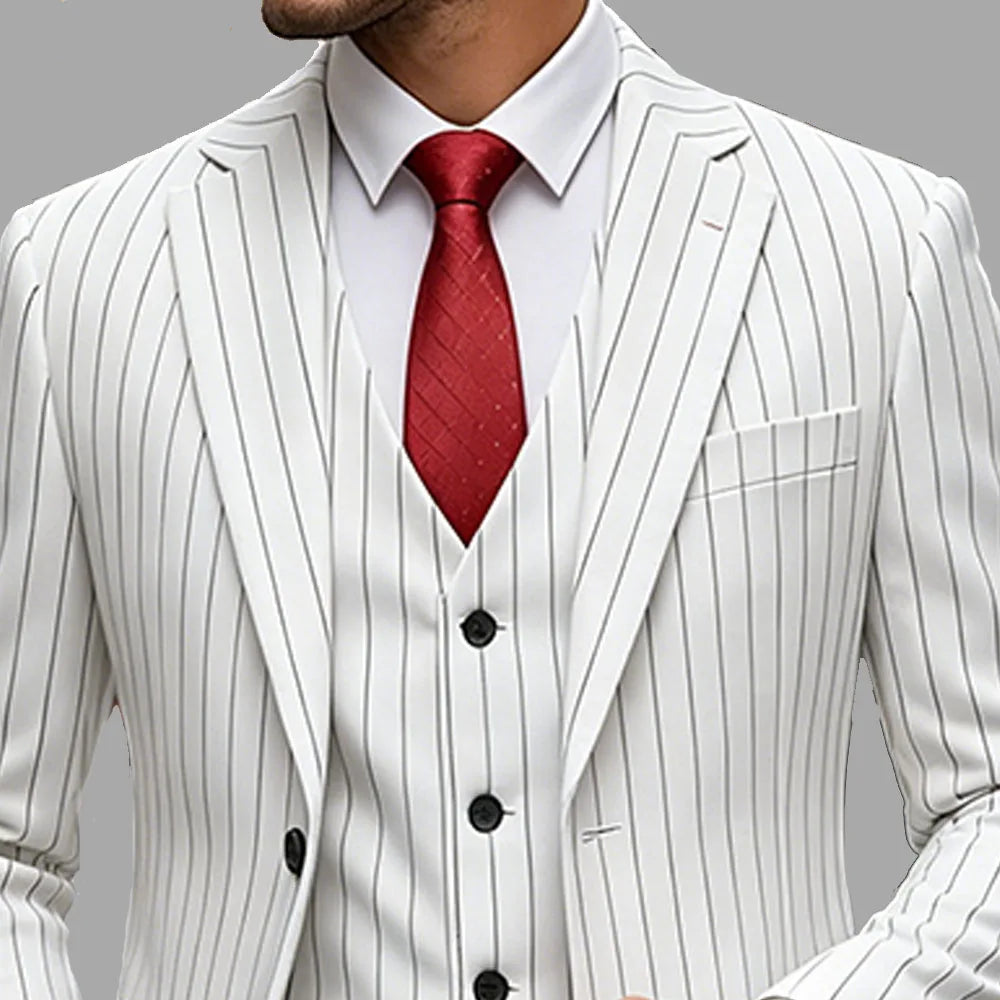 Terno Masculino Slim Listrado 3 Peças Altavero