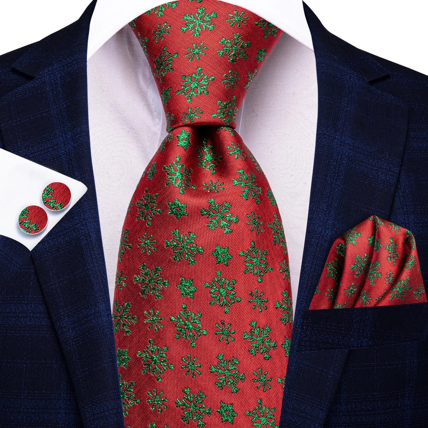 Gravata Masculina Clássica com Lenço de Bolso