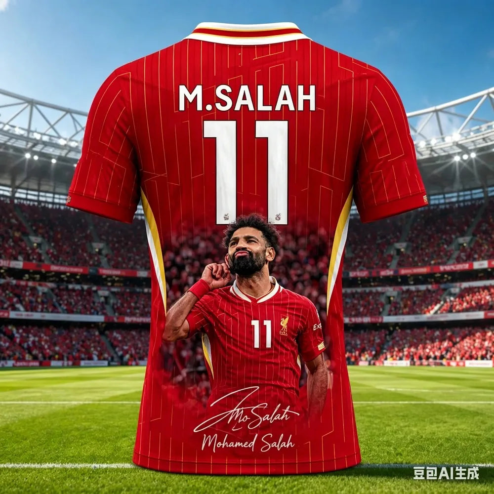 Camisa Masculina Esportiva com Estampa 3D M.SALAH