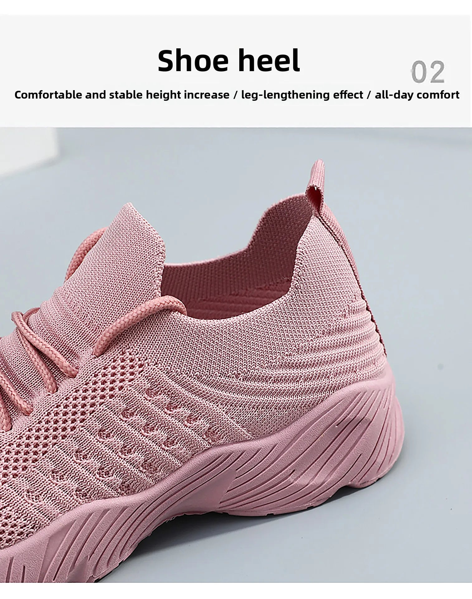 Tênis Feminino Casual Leve de Malha Respirável Antiderrapante