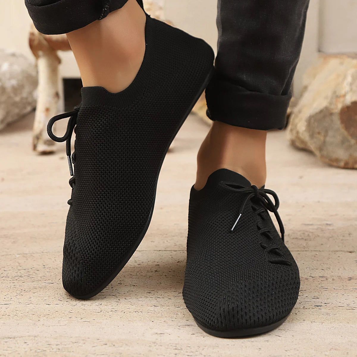 Sapato Mocassim de Malha Respirável Antiderrapante