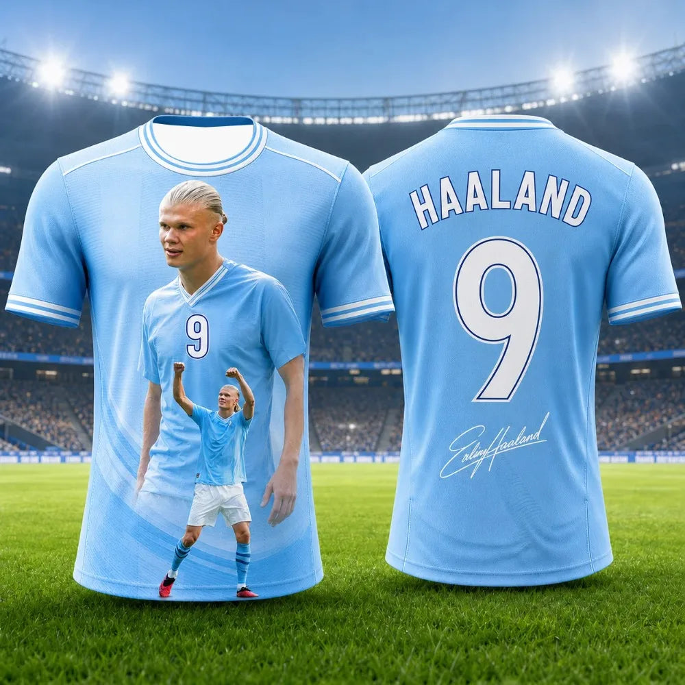 Camisa Masculina T-Shirt com Estampa 3D Halaand