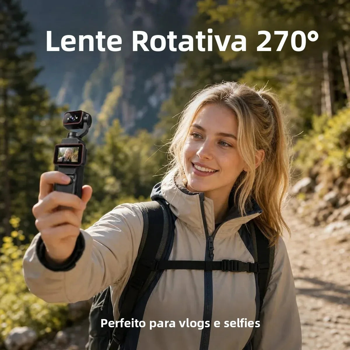 Câmera de Vlog Portátil Grande Angular Lumivue