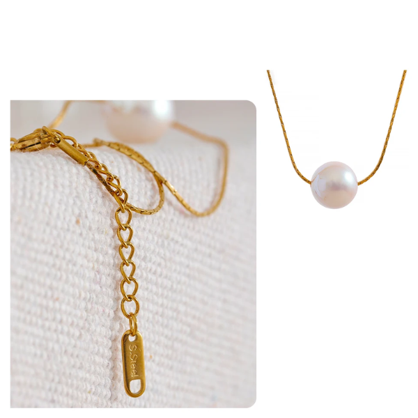 Colar Feminino com Pérola Central