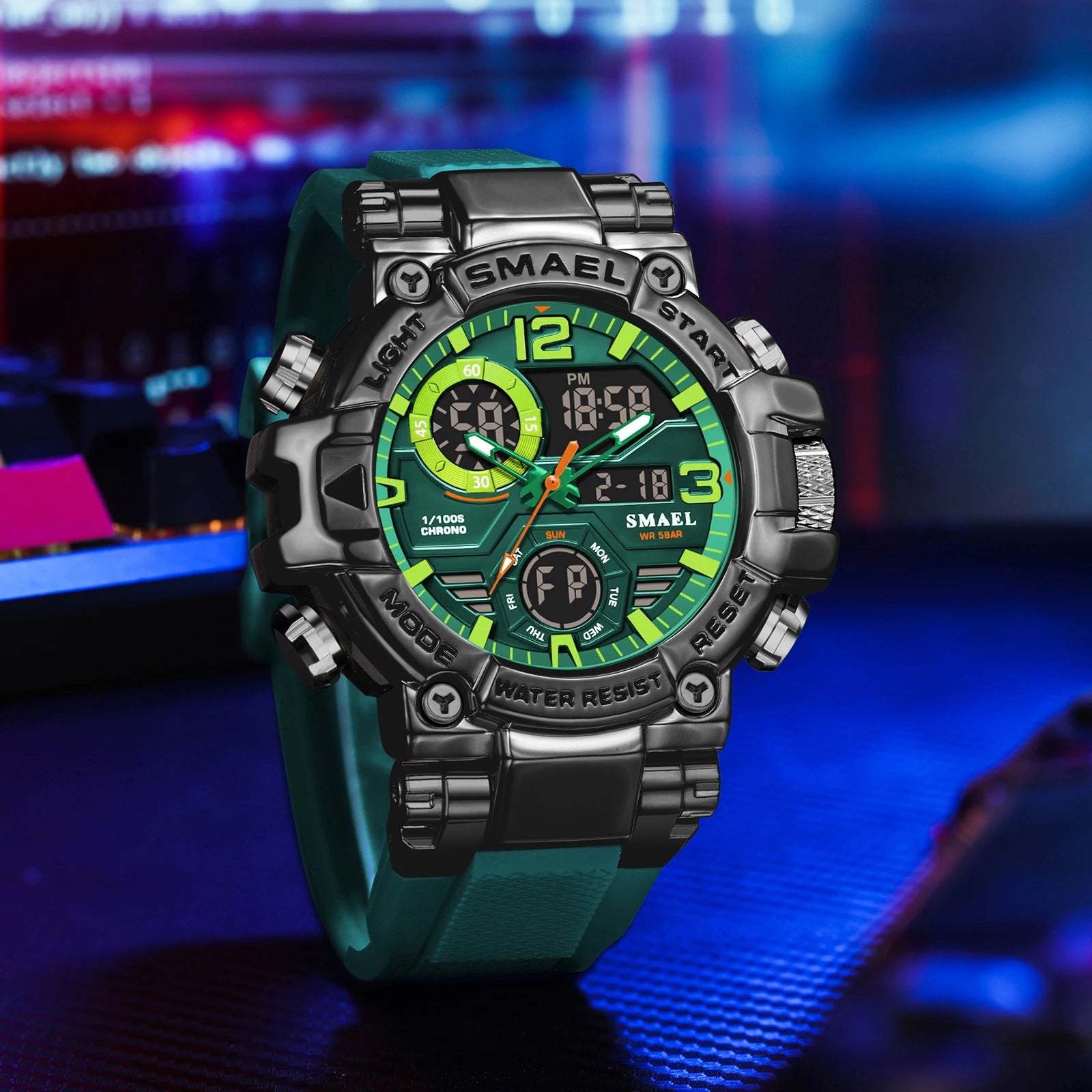 Relógio Masculino Esportivo de Quartzo AquaChronos 50 by Loja Bruna Modas