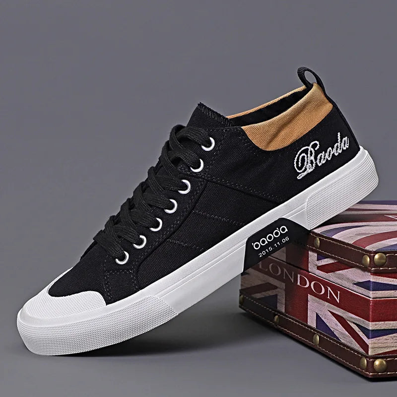 Tênis Masculino de Lona Slip-On Lanecrest