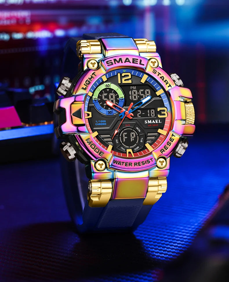 Relógio Masculino Esportivo de Quartzo AquaChronos 50 by Loja Bruna Modas