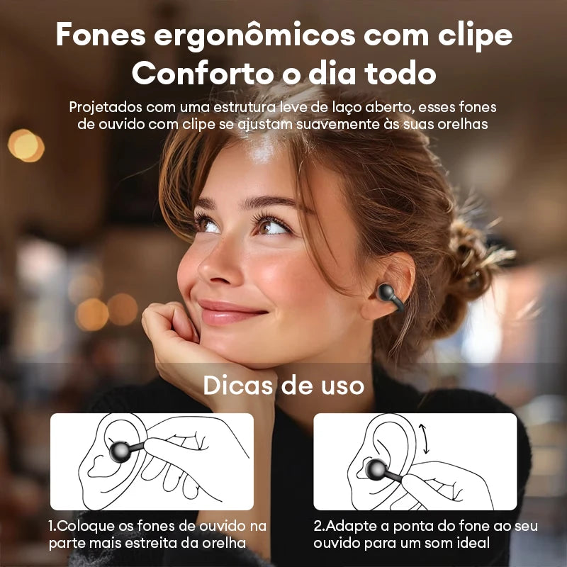 Fone de Ouvido Sem Fio Esportivo AeroClip