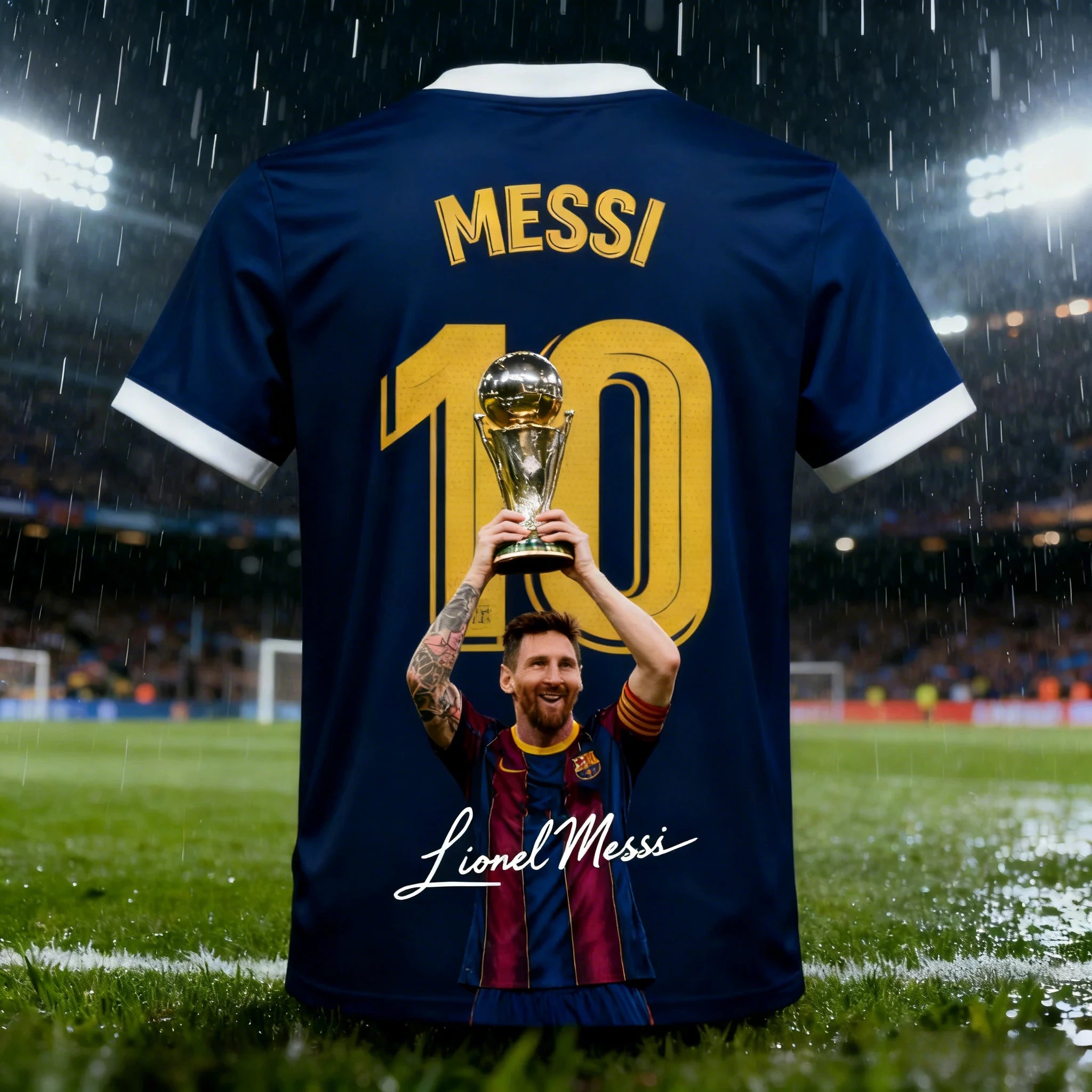 Camisa Masculina Esportiva T-Shirt Estampa 3D Astro do Futebol Messi