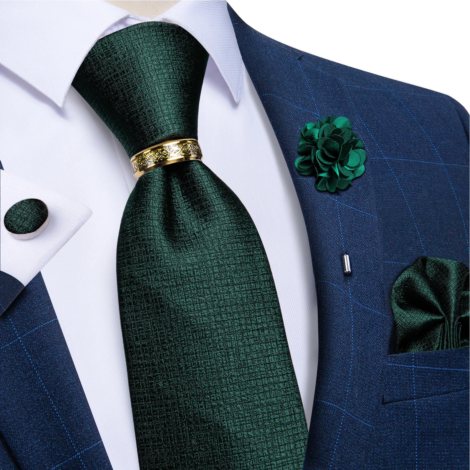 Gravata Masculina de Luxo 8cm com Acessórios
