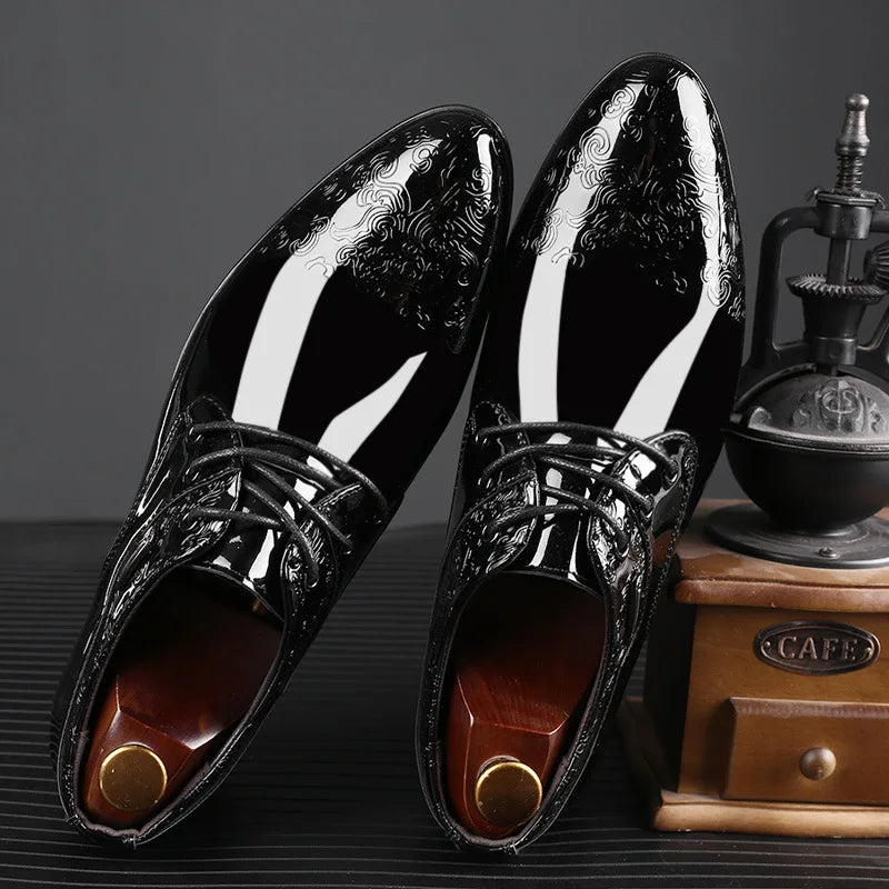Sapato Social Masculino Brogue Brilhante by Loja Bruna Modas