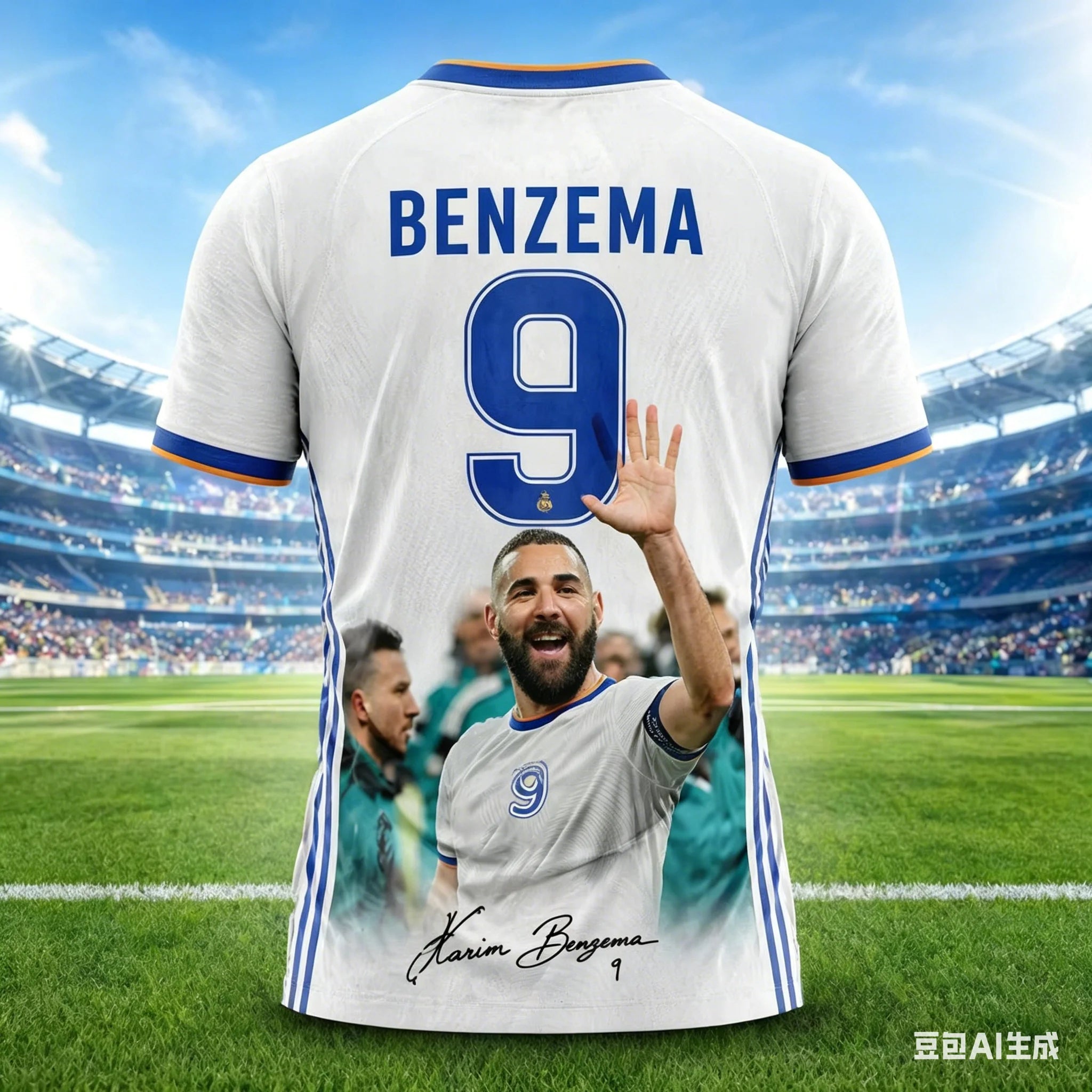 Camisa Masculina Esportiva Estampa 3D Benzema
