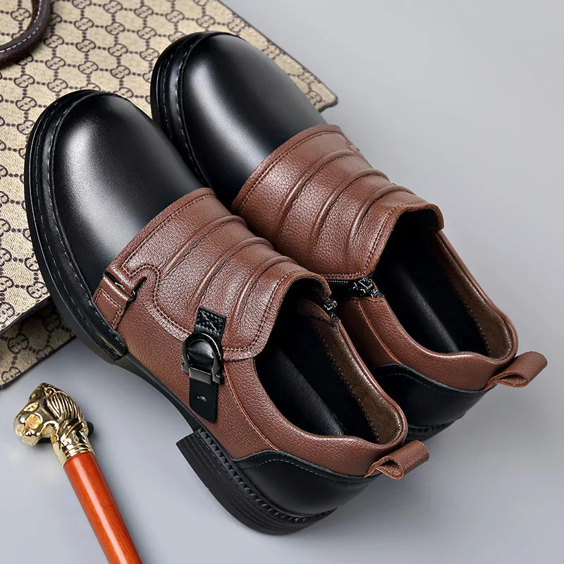 Bota Masculina de Couro com Zíper Ravencroft